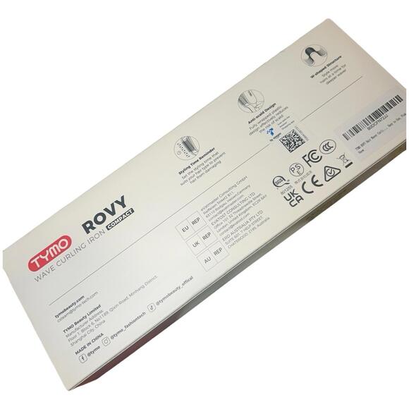 TYMO ROVY COMPACT Wave Curling Iron & Hair Crimper 1 inch Pink New Open Box - Picture 3 of 3